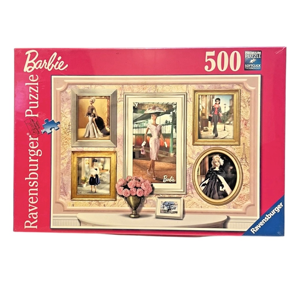 New Sealed Barbie Paris Fashion Ravensburger 500 Premium Piece Jigsaw Puzzle